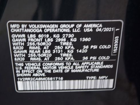 Used 2021 Volkswagen Atlas SE w/ Panoramic Sunroof Package AWD/4WD image 15