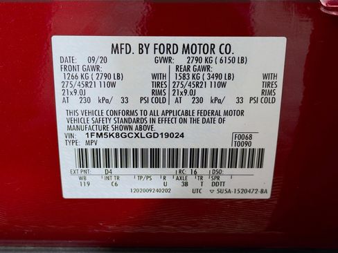 Used 2020 Ford Explorer ST w/ ST Street Pack image 35