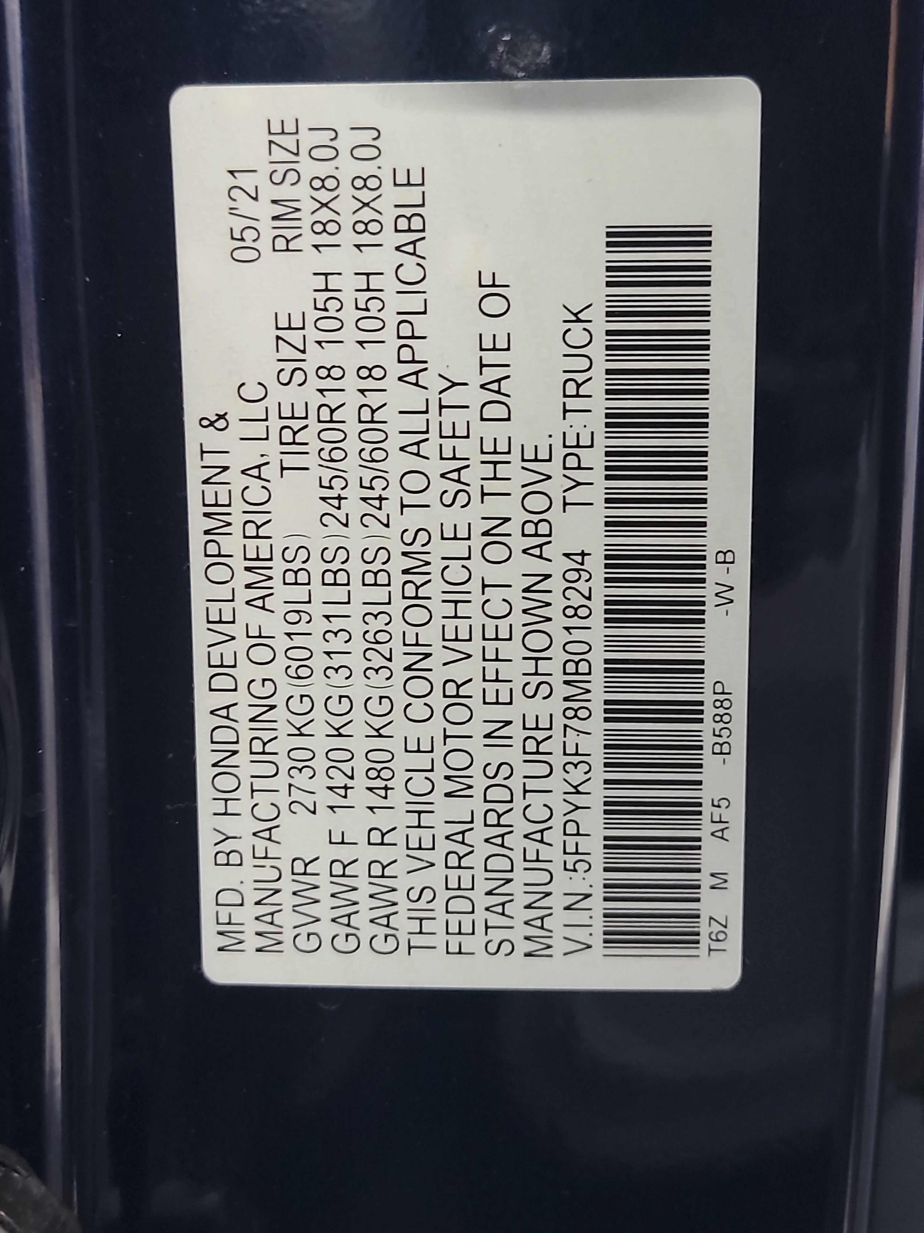 Used 2021 Honda Ridgeline RTL-E image 33