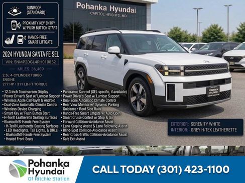 Certified 2024 Hyundai Santa Fe SEL AWD/4WD image 1