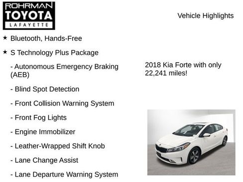 Used 2018 Kia Forte S w/ S Technology Plus Package image 7