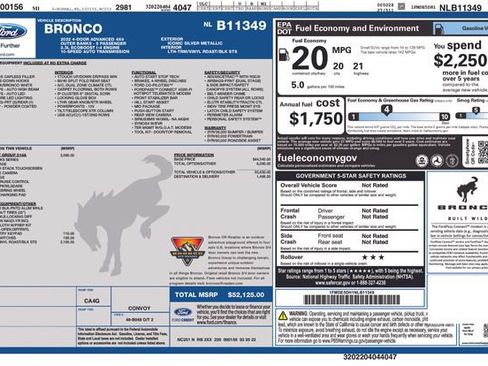 Used 2022 Ford Bronco Outer Banks AWD/4WD image 3