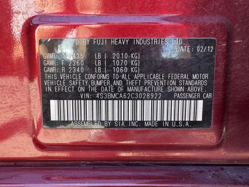 Used 2012 Subaru Legacy 2.5i AWD/4WD image 13