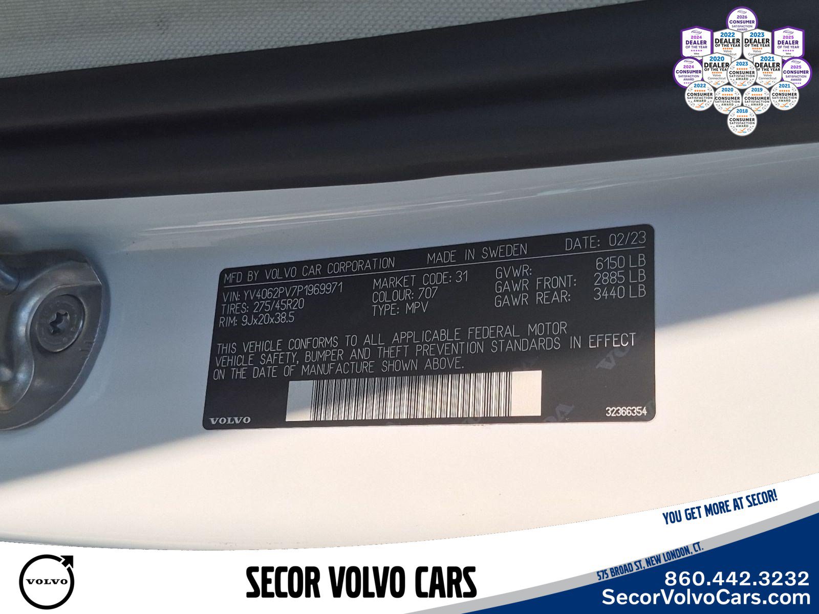 Used 2023 Volvo XC90 B6 Core w/ Protection Package Premier AWD/4WD image 28
