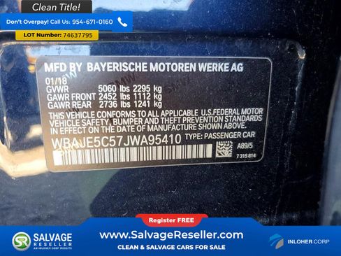 Used 2018 BMW 540i w/ Premium Package RWD image 16