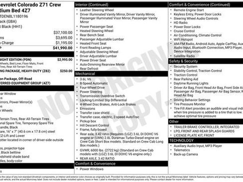 Used 2020 Chevrolet Colorado Z71 w/ Z71 Midnight Edition image 1