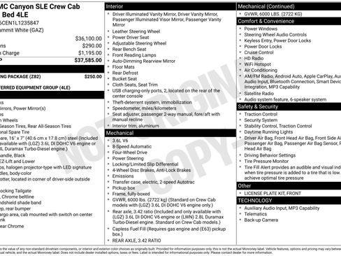 Used 2020 GMC Canyon SLE w/ Trailering Package AWD/4WD image 38
