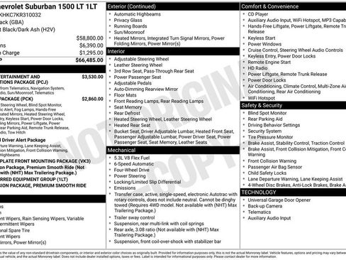 Used 2019 Chevrolet Suburban LT AWD/4WD image 2