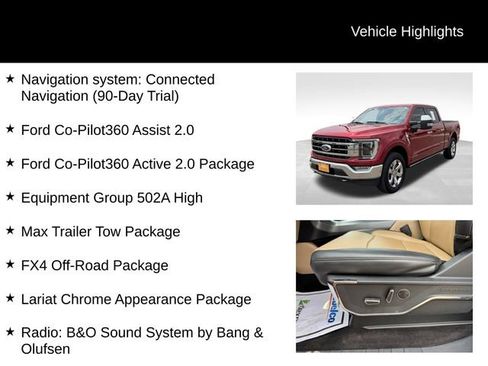 Used 2021 Ford F150 Lariat w/ Equipment Group 502A High AWD/4WD image 8