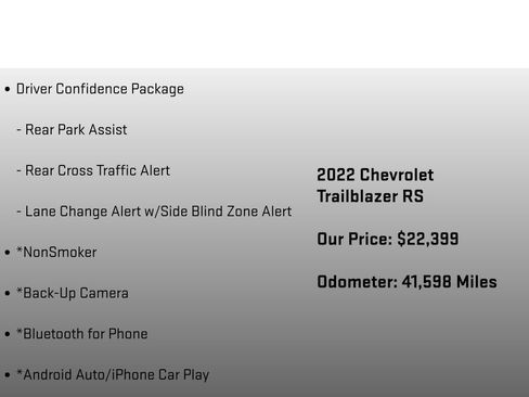 Used 2022 Chevrolet TrailBlazer RS w/ Technology Package image 18