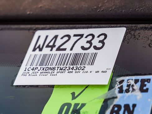 New 2026 Jeep Wrangler Sport S image 33