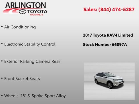 Used 2017 Toyota RAV4 Limited w/ All Weather Liner Package AWD/4WD image 2