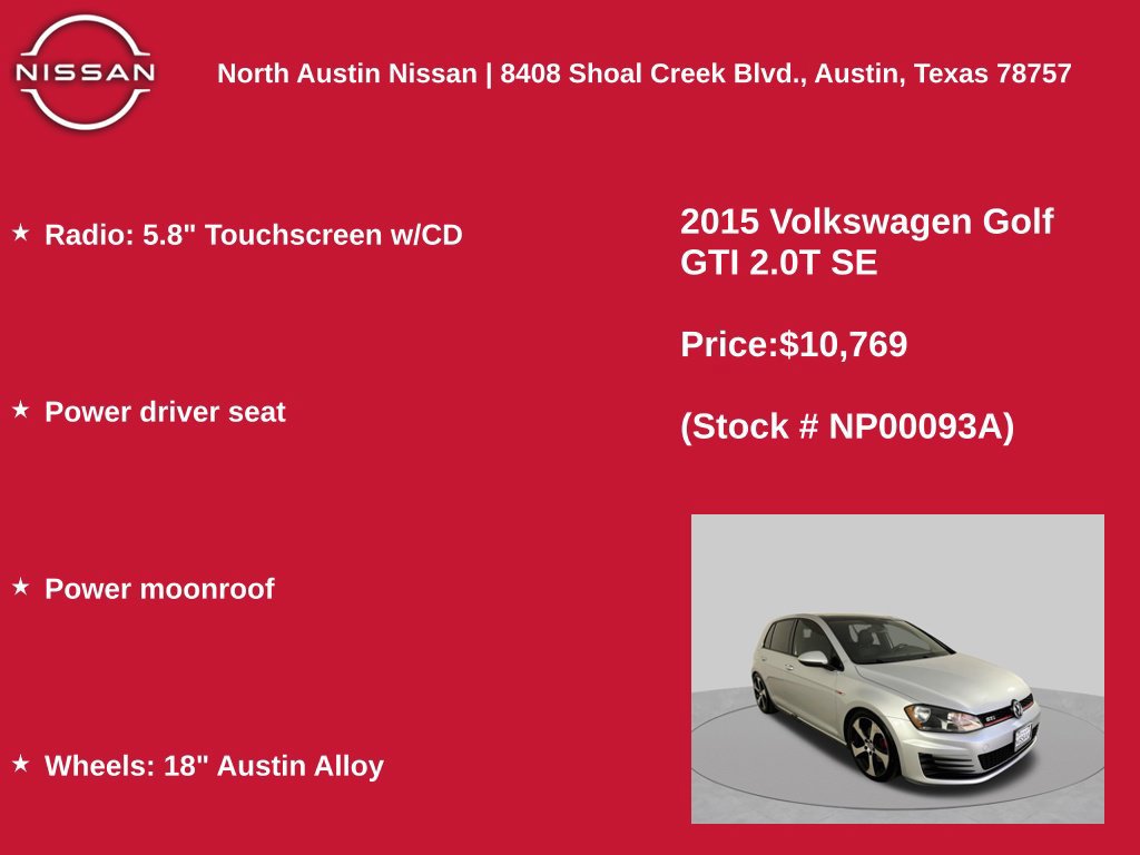 Used 2015 Volkswagen GTI SE FWD image 11