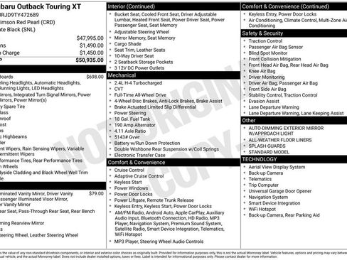 New 2026 Subaru Outback Touring XT image 6
