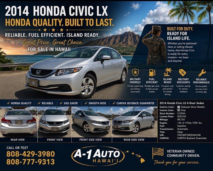 Used 2014 Honda Civic LX image 1