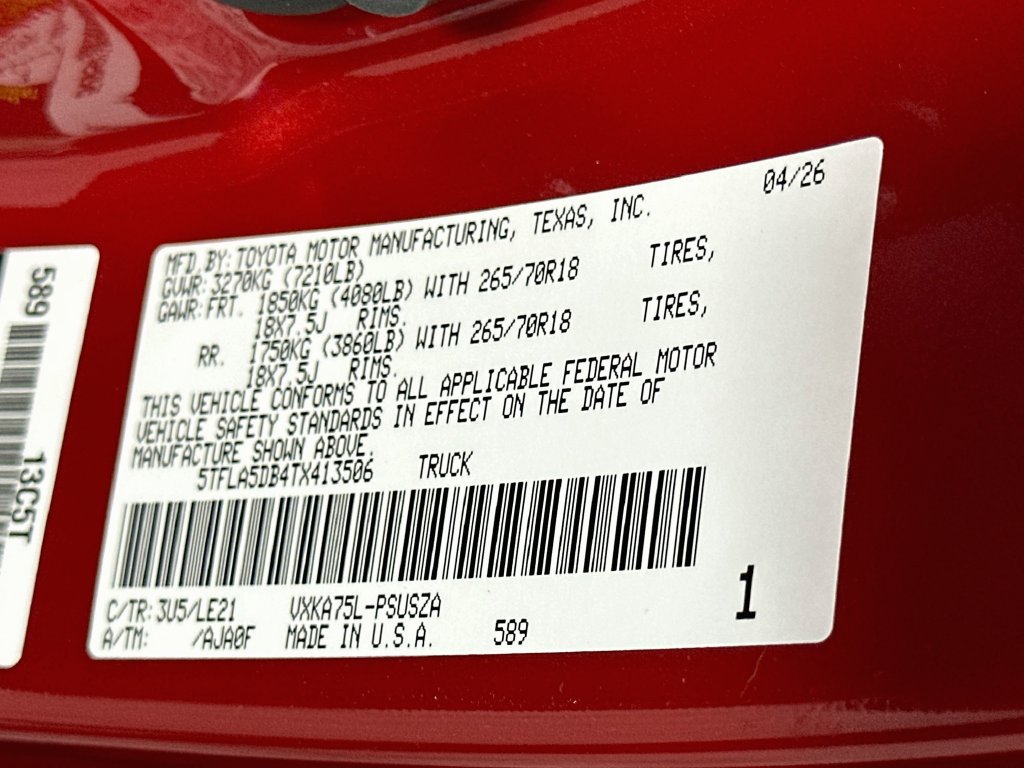 Certified 2026 Toyota Tundra SR5 w/ SR5 Premium Package AWD/4WD image 31