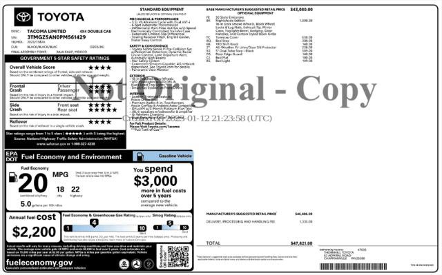 Used 2023 Toyota Tacoma Limited w/ Nightshade Package AWD/4WD image 4