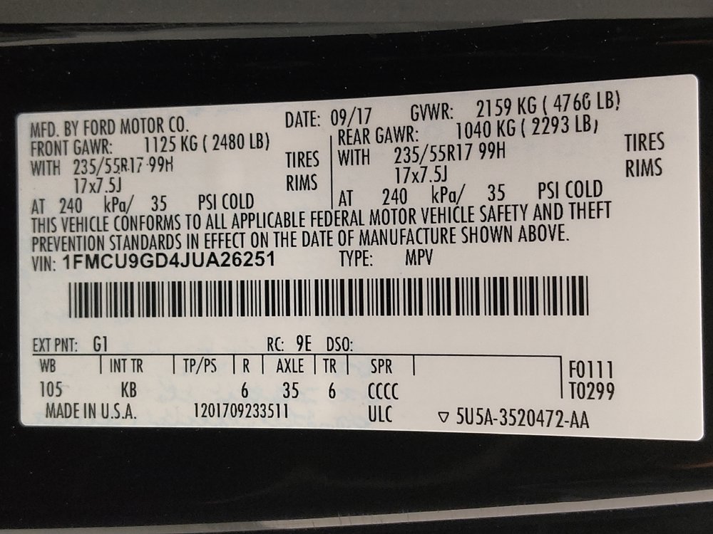 Used 2018 Ford Escape SE w/ Ford Safe & Smart Package AWD/4WD image 33