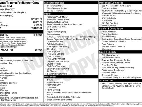 Used 2015 Toyota Tacoma PreRunner w/ SR5 Package RWD image 26