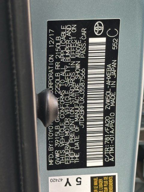 Used 2018 Toyota Prius Two w/ Prius Two Safety Plus Package FWD image 17