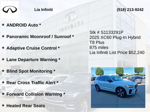 Used 2025 Volvo XC60 T8 Plus w/ Climate Package AWD/4WD image 20