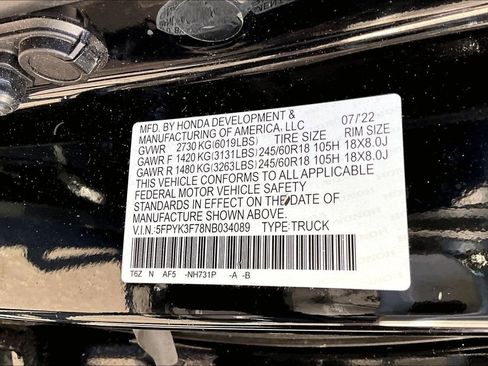 Used 2022 Honda Ridgeline RTL-E image 16