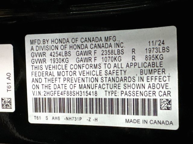 Used 2025 Honda Civic FWD Hybrid Sedan image 14