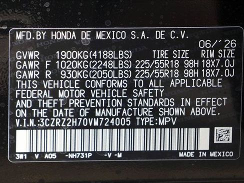 New 2027 Honda HR-V EX-L image 25