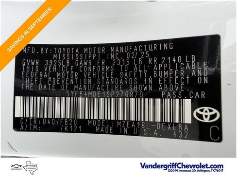 Used 2025 Toyota Corolla LE FWD image 26