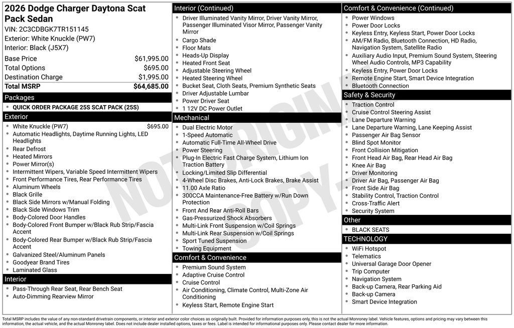 New 2026 Dodge Charger Daytona Scat Pack AWD/4WD image 7