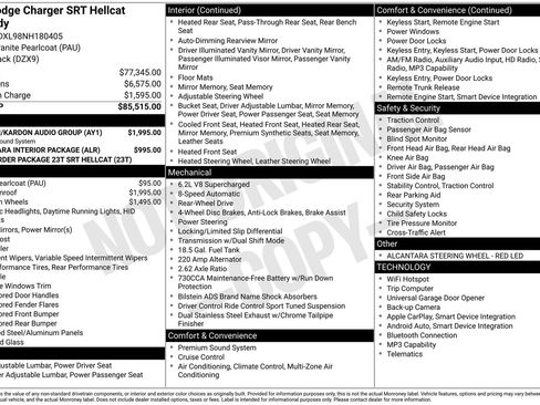 Used 2022 Dodge Charger SRT Hellcat w/ Harman/Kardon Audio Group RWD image 44