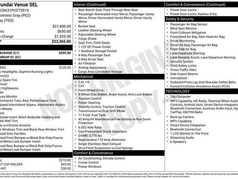 Used 2023 Hyundai Venue SEL w/ Cargo Package FWD image 9