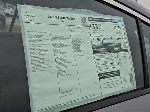 New 2026 Nissan Sentra SV w/ SV Convenience Package FWD image 41