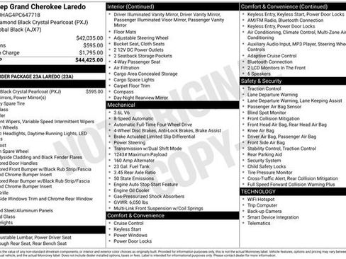 Used 2023 Jeep Grand Cherokee Laredo AWD/4WD image 35