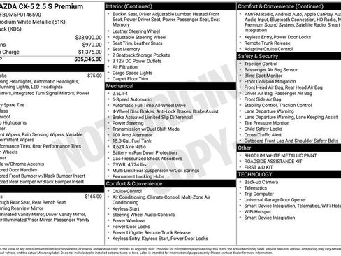 Used 2023 MAZDA CX-5 AWD 2.5 S w/ Premium Package image 36