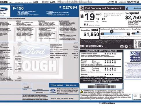 Used 2022 Ford F150 Lariat w/ Max Trailer Tow Package AWD/4WD image 16