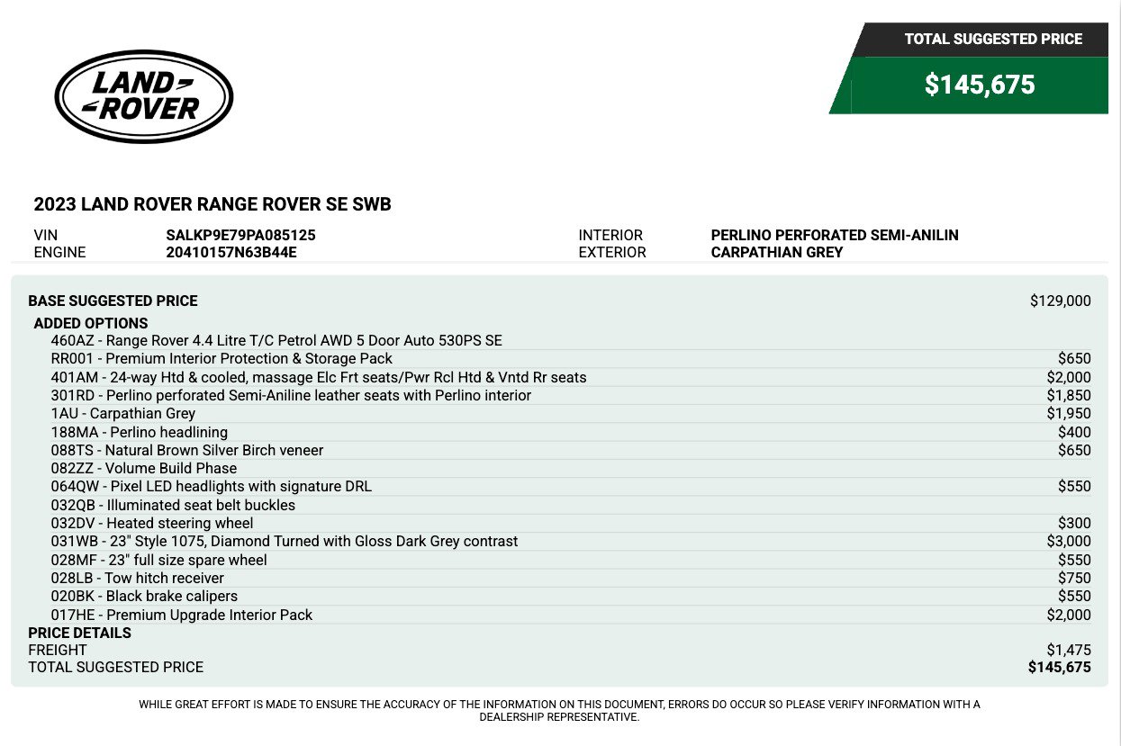Used 2023 Land Rover Range Rover SE AWD/4WD image 84