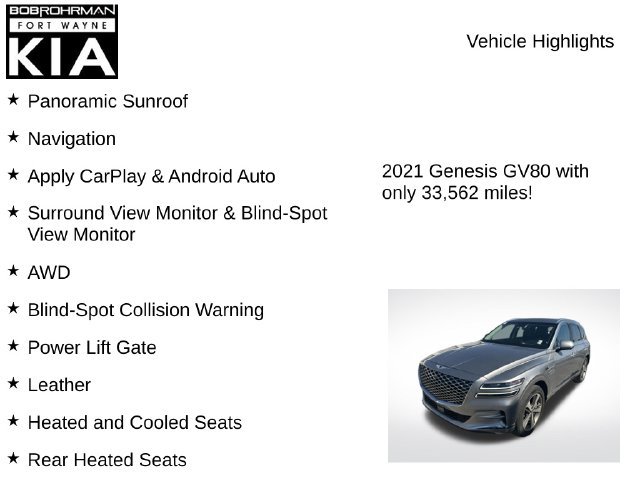 Used 2021 Genesis GV80 3.5T Advanced + AWD/4WD image 7
