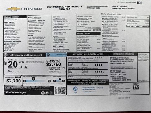 Used 2024 Chevrolet Colorado Trail Boss w/ Technology Package image 27