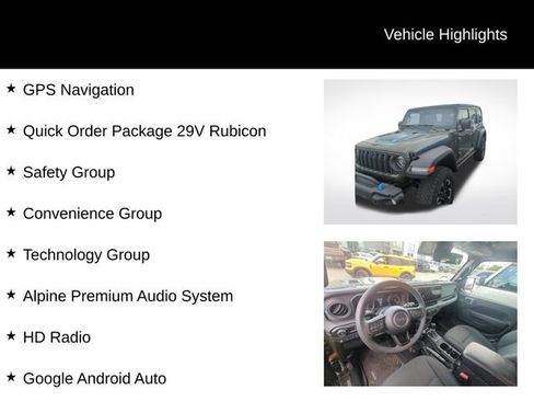 Used 2024 Jeep Wrangler Unlimited Rubicon 4xe w/ Technology Group AWD/4WD image 8