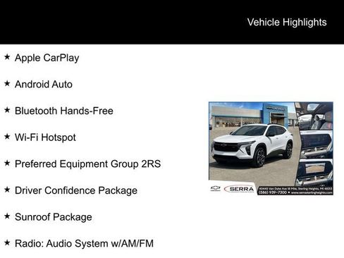 Certified 2024 Chevrolet Trax RS w/ Sunroof Package FWD image 4