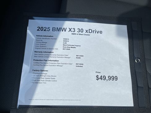 Certified 2025 BMW X3 xDrive30 w/ Premium Package AWD/4WD image 16