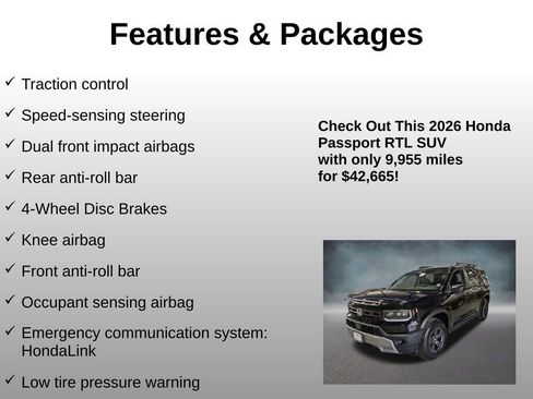 Used 2026 Honda Passport RTL image 12