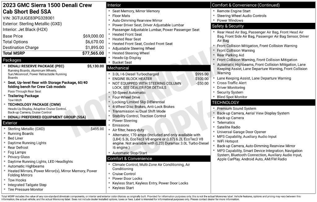 Used 2023 GMC Sierra 1500 Denali w/ Denali Reserve Package AWD/4WD image 39