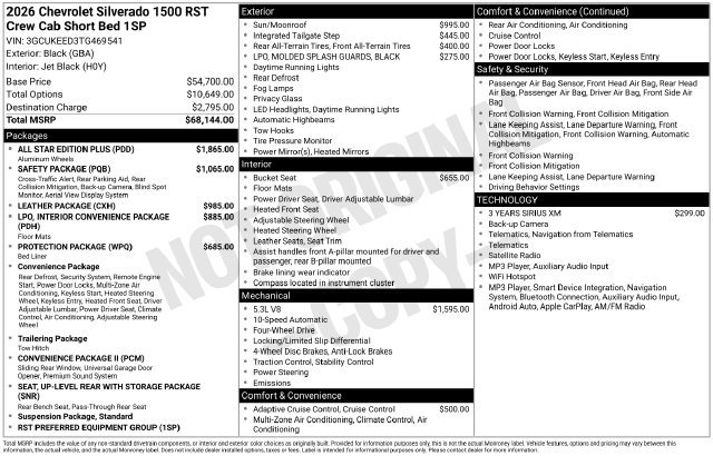 New 2026 Chevrolet Silverado 1500 RST w/ All Star Edition Plus AWD/4WD image 4