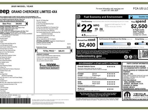 Certified 2025 Jeep Grand Cherokee Limited image 4