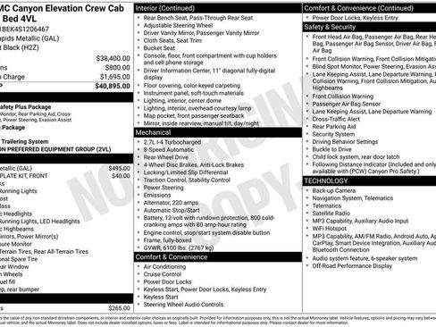 Used 2025 GMC Canyon Elevation RWD image 4