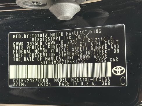 New 2026 Toyota Corolla LE FWD image 31
