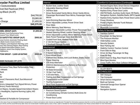 Used 2020 Chrysler Pacifica Limited w/ Tire & Wheel Group FWD image 8