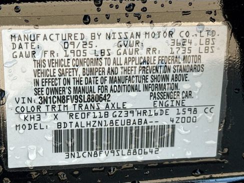 Used 2025 Nissan Versa SR w/ Trunk Package FWD image 29